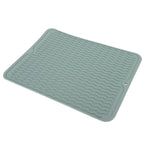 Dish Drying Mat Soft Flexible Rubber Heat Resistant Nonslip BPA Free Eco Friendly Wide Application Dish Drying PadGreen