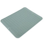 Dish Drying Mat Soft Flexible Rubber Heat Resistant Nonslip BPA Free Eco Friendly Wide Application Dish Drying PadGreen