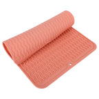 Dish Drying Mat Soft Flexible Rubber Heat Resistant Nonslip BPA Free Eco Friendly Wide Application Dish Drying PadPink