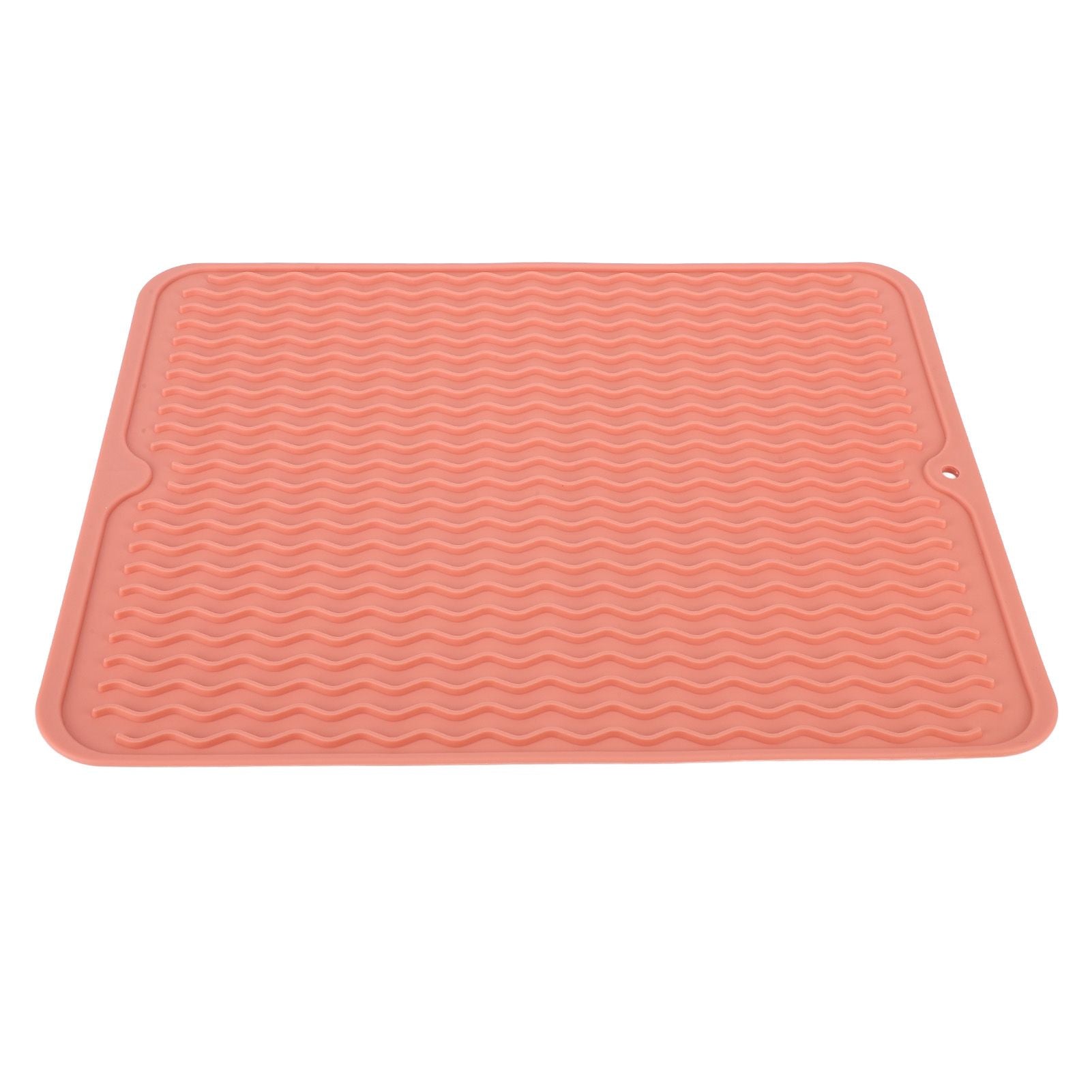 Dish Drying Mat Soft Flexible Rubber Heat Resistant Nonslip BPA Free Eco Friendly Wide Application Dish Drying PadPink