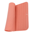 Dish Drying Mat Soft Flexible Rubber Heat Resistant Nonslip BPA Free Eco Friendly Wide Application Dish Drying PadPink