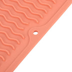 Dish Drying Mat Soft Flexible Rubber Heat Resistant Nonslip BPA Free Eco Friendly Wide Application Dish Drying PadPink