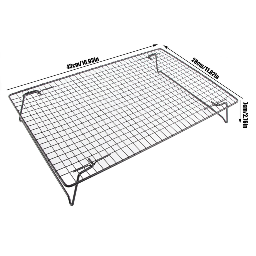Cooling Rack Iron Bread Cookie Cake Cooling Net Oven Accessories for Dessert Coffee Shop Bakery Black