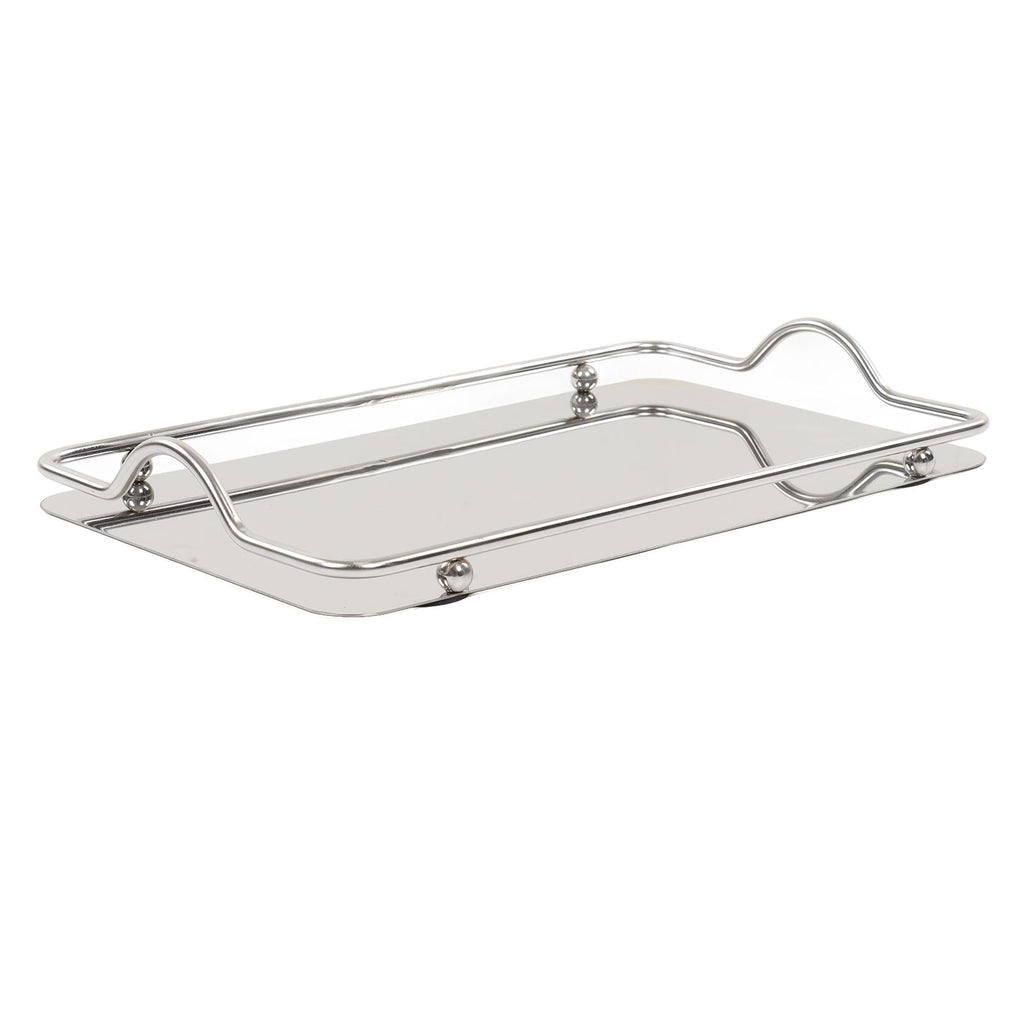 Large Rectangle Tray Stainless Steel Home Living Room Commercial Dishes Tray for Coffee Water Cups Fruit