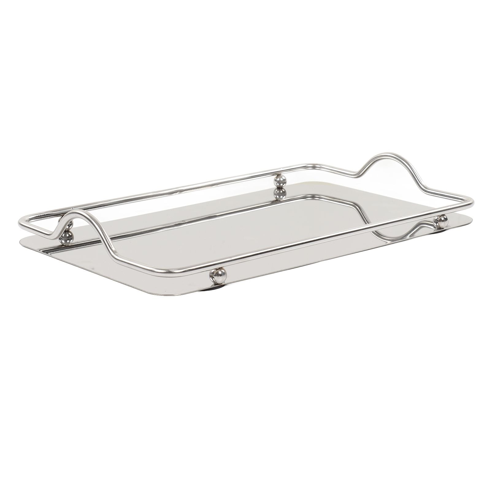 Large Rectangle Tray Stainless Steel Home Living Room Commercial Dishes Tray for Coffee Water Cups Fruit