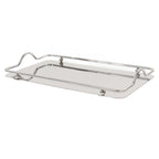 Large Rectangle Tray Stainless Steel Home Living Room Commercial Dishes Tray for Coffee Water Cups Fruit