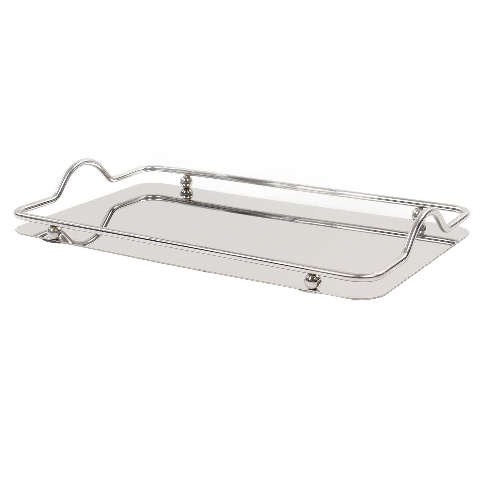 Large Rectangle Tray Stainless Steel Home Living Room Commercial Dishes Tray for Coffee Water Cups Fruit