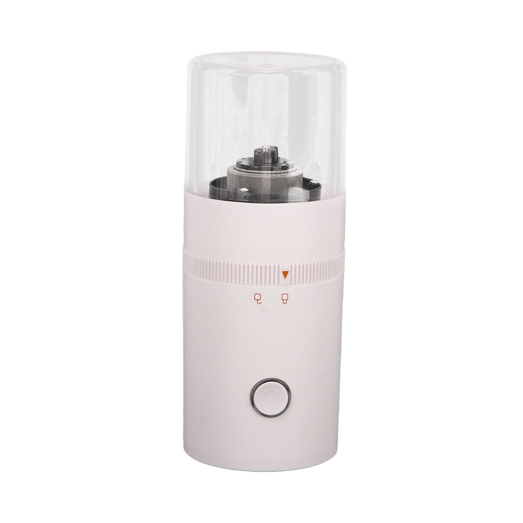 Electric Coffee Grinder USB Charge Coarse and Fine Grinding Adjustable Small Auto Coffee Beans Mill White for Home