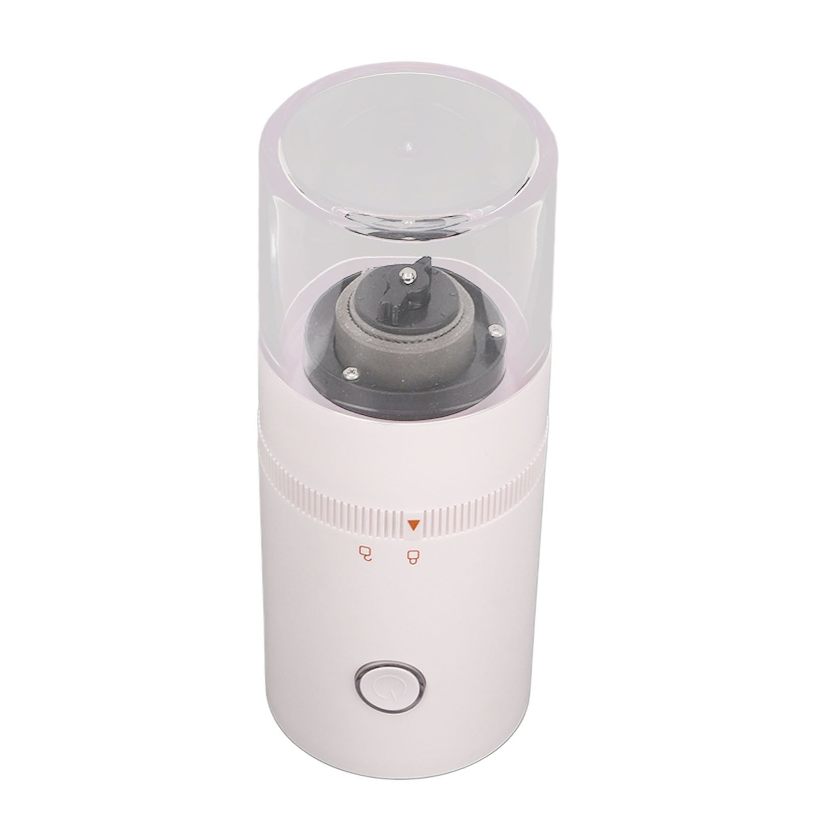 Electric Coffee Grinder USB Charge Coarse and Fine Grinding Adjustable Small Auto Coffee Beans Mill White for Home