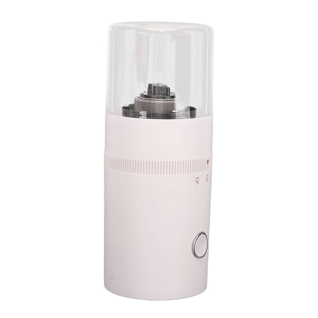 Electric Coffee Grinder USB Charge Coarse and Fine Grinding Adjustable Small Auto Coffee Beans Mill White for Home