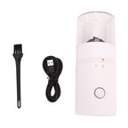 Electric Coffee Grinder USB Charge Coarse and Fine Grinding Adjustable Small Auto Coffee Beans Mill White for Home