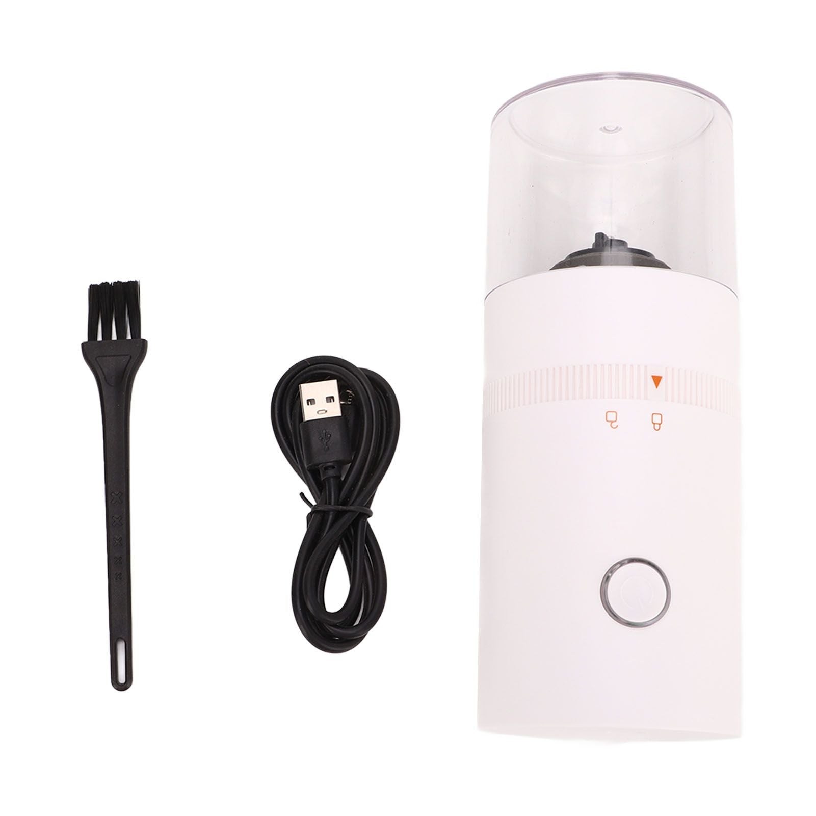 Electric Coffee Grinder USB Charge Coarse and Fine Grinding Adjustable Small Auto Coffee Beans Mill White for Home