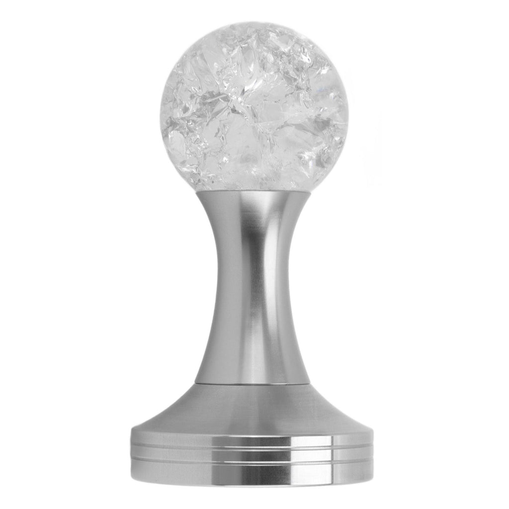 Crystal Ball Coffee Flat Tamper Stainless Steel Base Powder Hammer for Coffee Accessories Silver 51mm