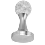 Crystal Ball Coffee Flat Tamper Stainless Steel Base Powder Hammer for Coffee Accessories Silver 51mm