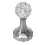 Crystal Ball Coffee Flat Tamper Stainless Steel Base Powder Hammer for Coffee Accessories Silver 51mm