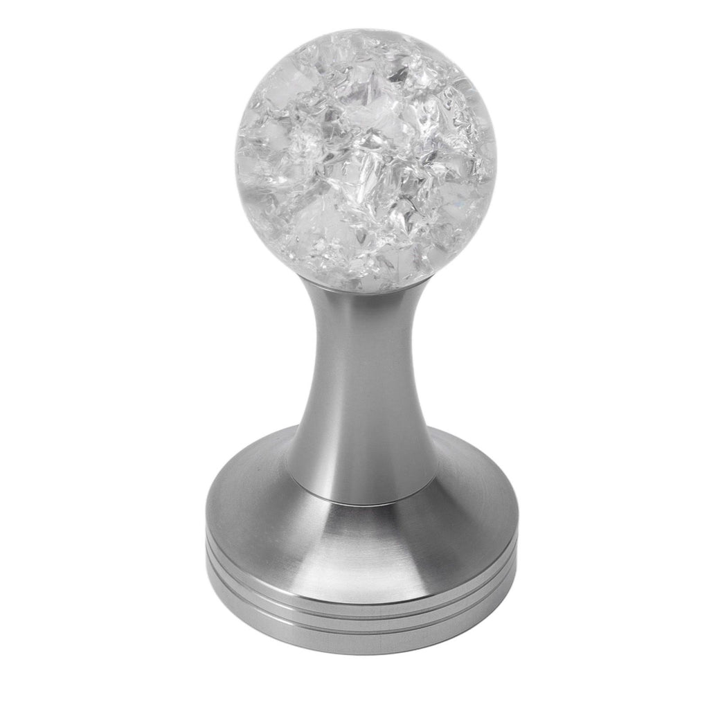 Crystal Ball Coffee Flat Tamper Stainless Steel Base Powder Hammer for Coffee Accessories Silver 53mm