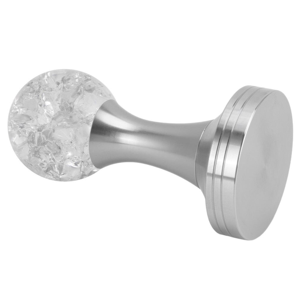 Crystal Ball Coffee Flat Tamper Stainless Steel Base Powder Hammer for Coffee Accessories Silver 53mm