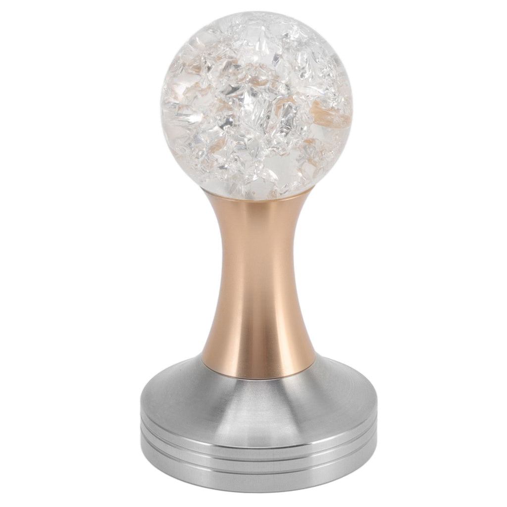 Crystal Ball Coffee Flat Tamper Stainless Steel Base Powder Hammer for Coffee Accessories Gold 51mm
