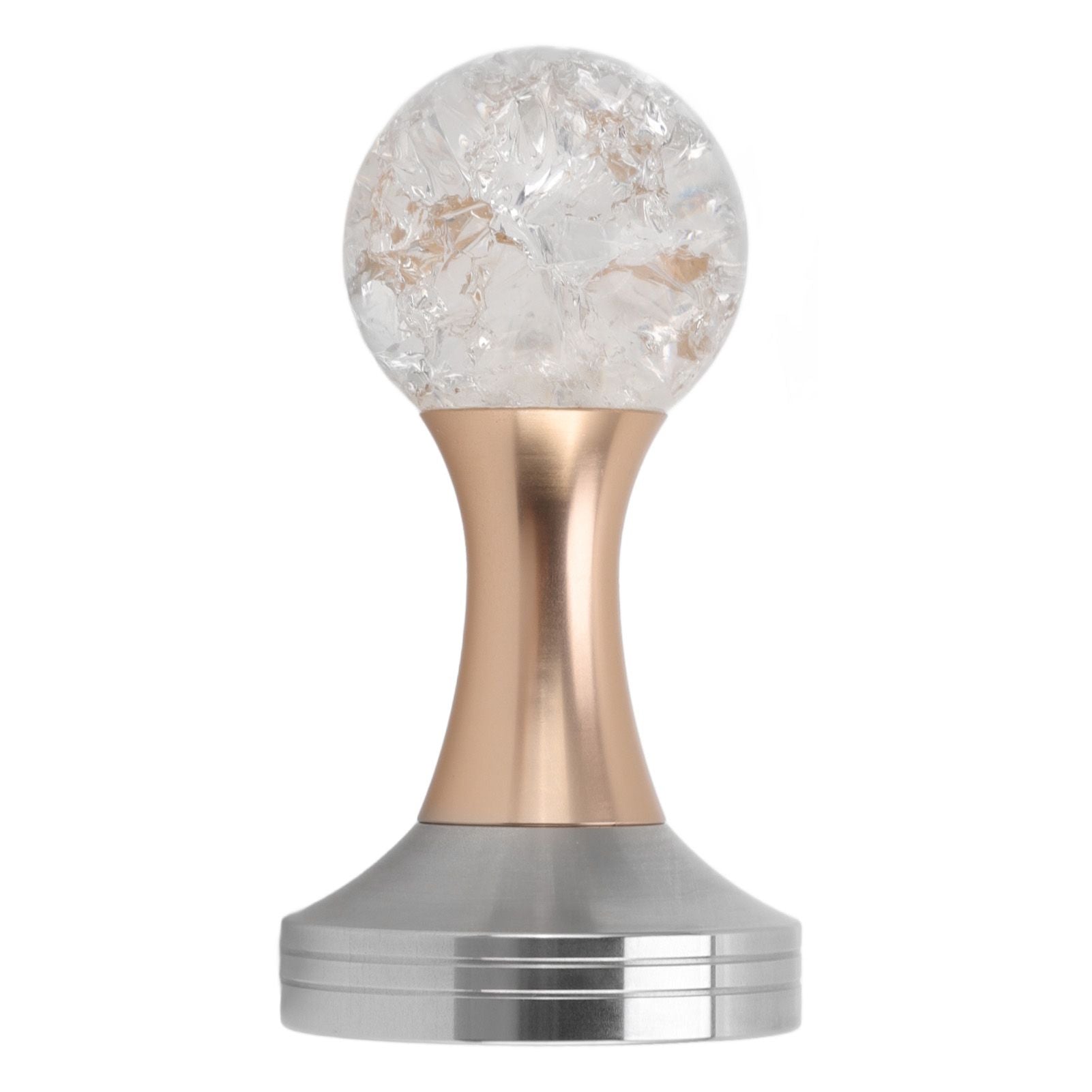 Crystal Ball Coffee Flat Tamper Stainless Steel Base Powder Hammer for Coffee Accessories Gold 51mm