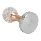 Crystal Ball Coffee Flat Tamper Stainless Steel Base Powder Hammer for Coffee Accessories Gold 51mm