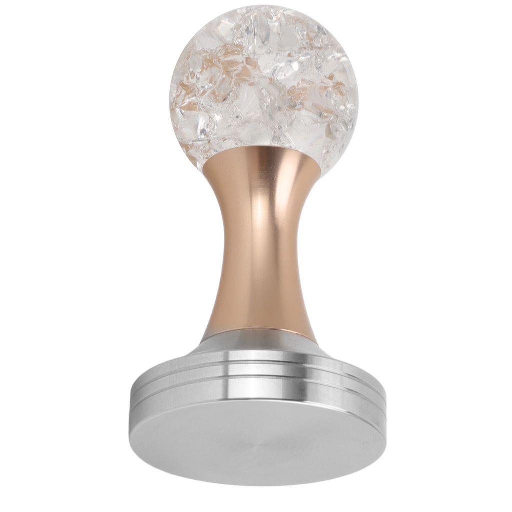 Crystal Ball Coffee Flat Tamper Stainless Steel Base Powder Hammer for Coffee Accessories Gold 58mm