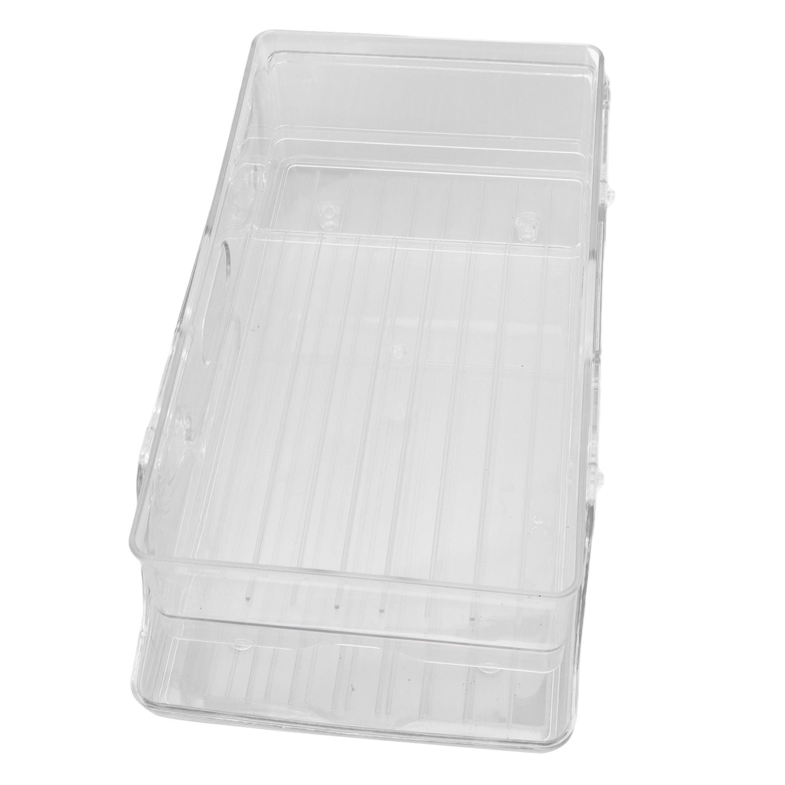 Automatic Rolling Beverage Soda Can Storage Organizer Double Layers Plastic Refrigerator Can Holder Dispenser Bin