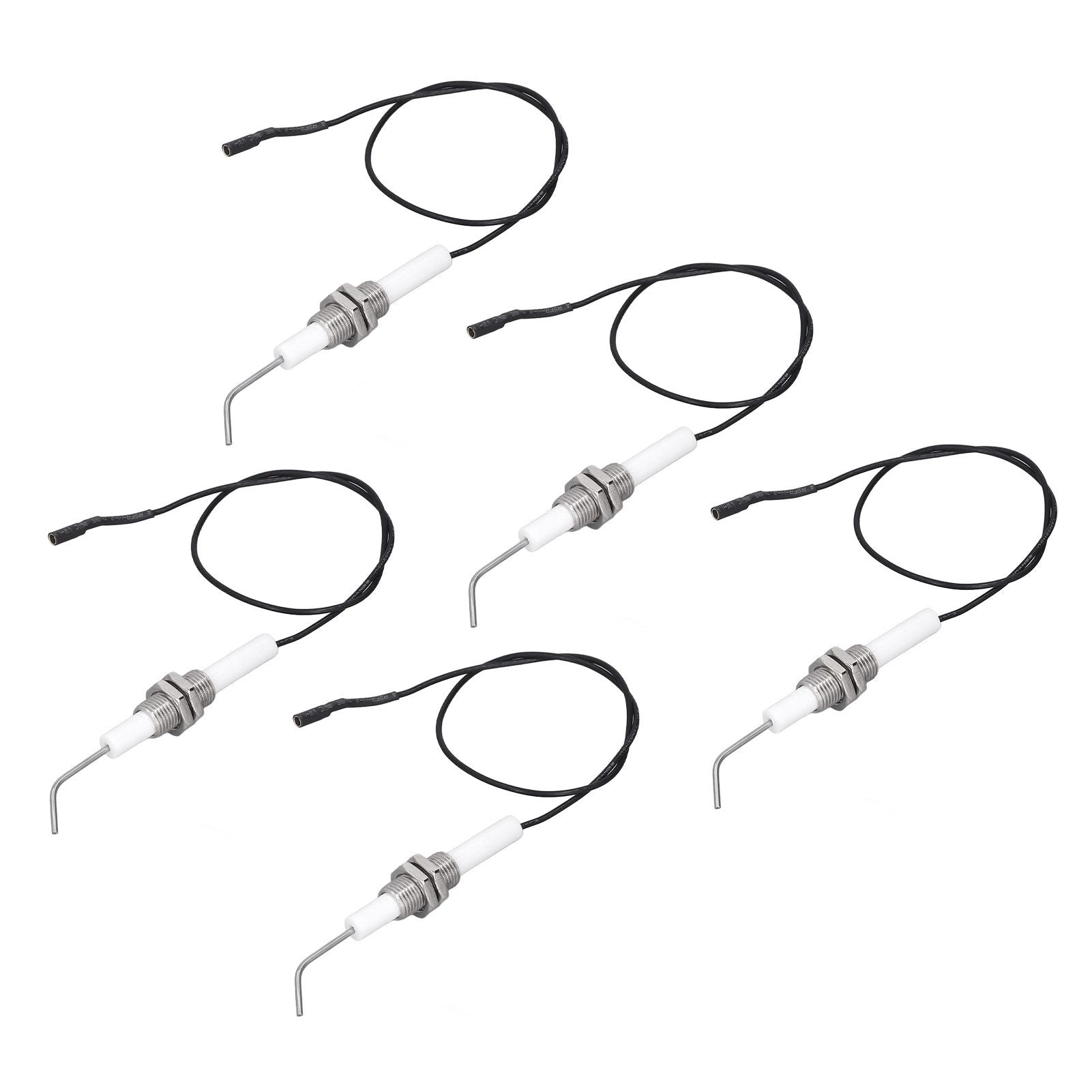 5pcs Spark Ignition Electrode Ceramic M10 Furnace Ignition Threaded Electrode for Push Button Piezo Igniter