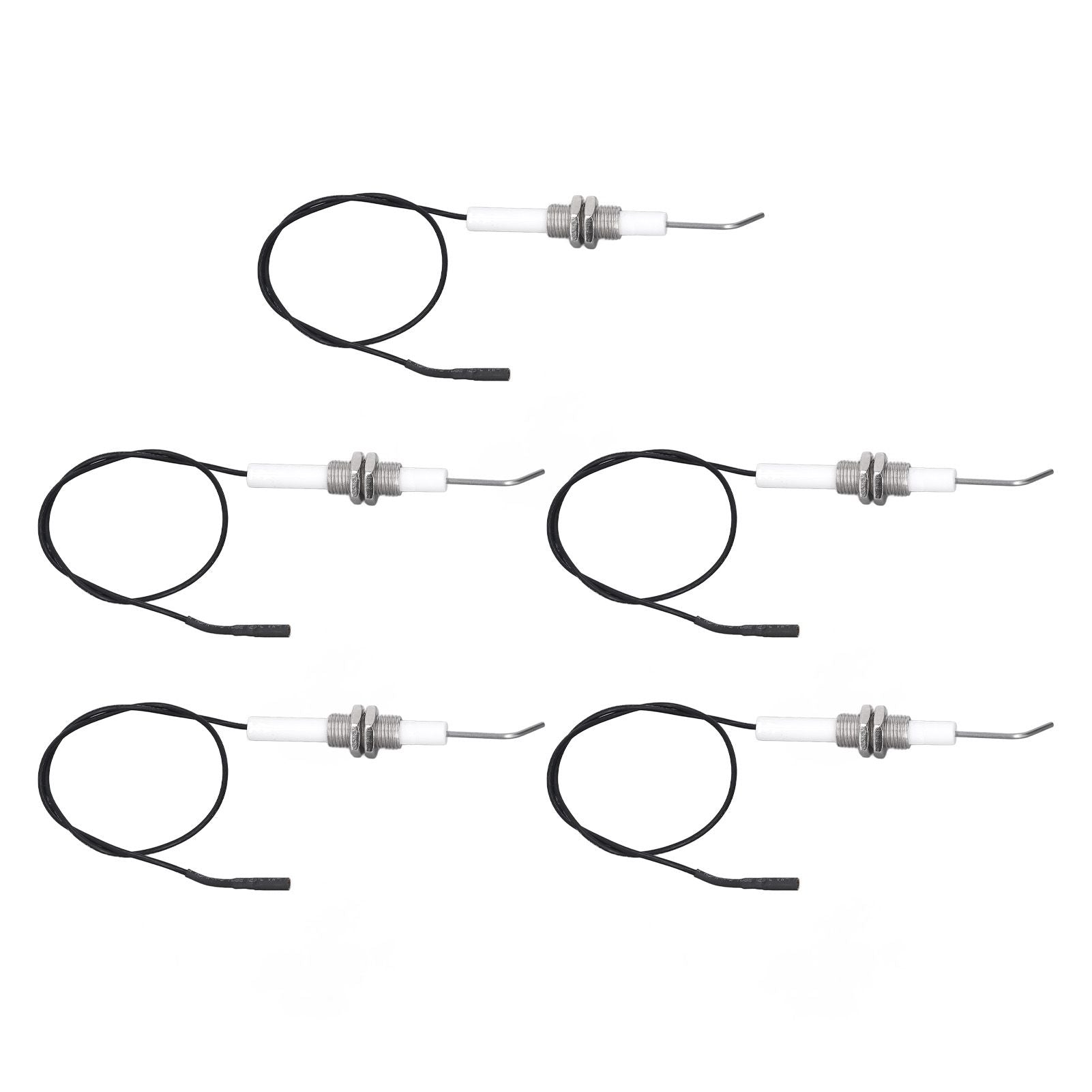 5pcs Spark Ignition Electrode Ceramic M10 Furnace Ignition Threaded Electrode for Push Button Piezo Igniter