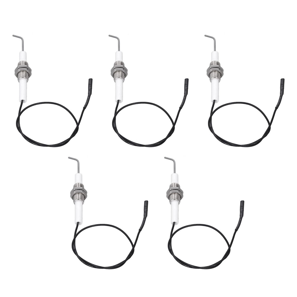 5pcs Spark Ignition Electrode Ceramic M10 Furnace Ignition Threaded Electrode for Push Button Piezo Igniter