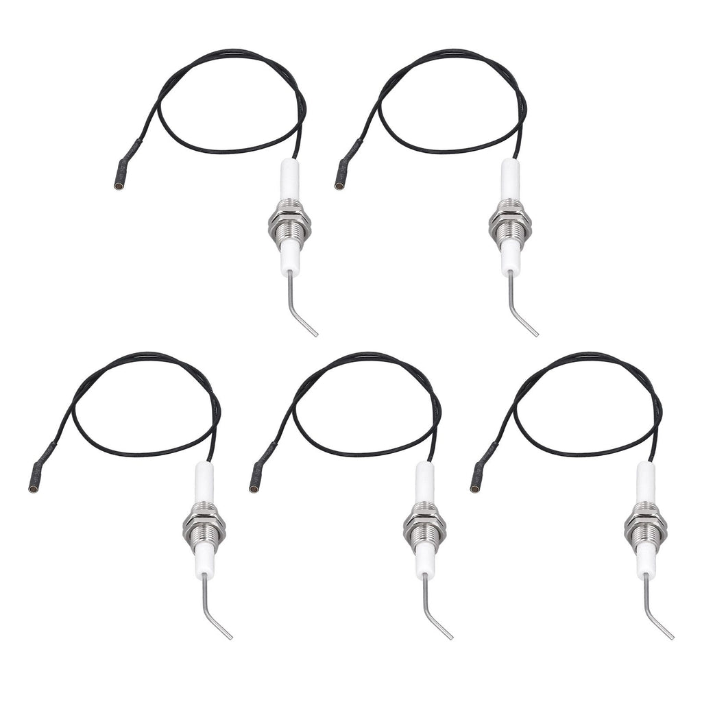 5pcs Spark Ignition Electrode Ceramic M10 Furnace Ignition Threaded Electrode for Push Button Piezo Igniter