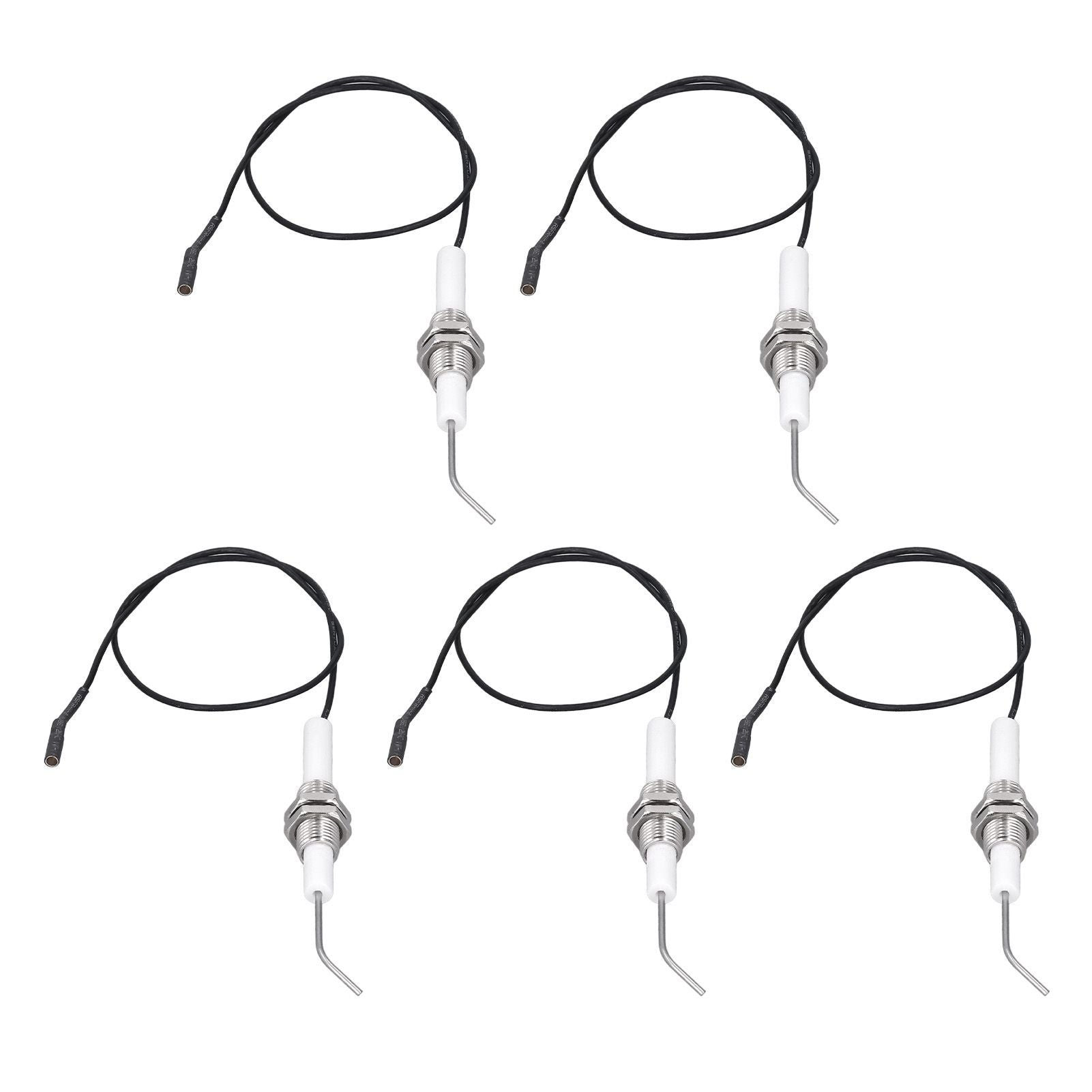 5pcs Spark Ignition Electrode Ceramic M10 Furnace Ignition Threaded Electrode for Push Button Piezo Igniter