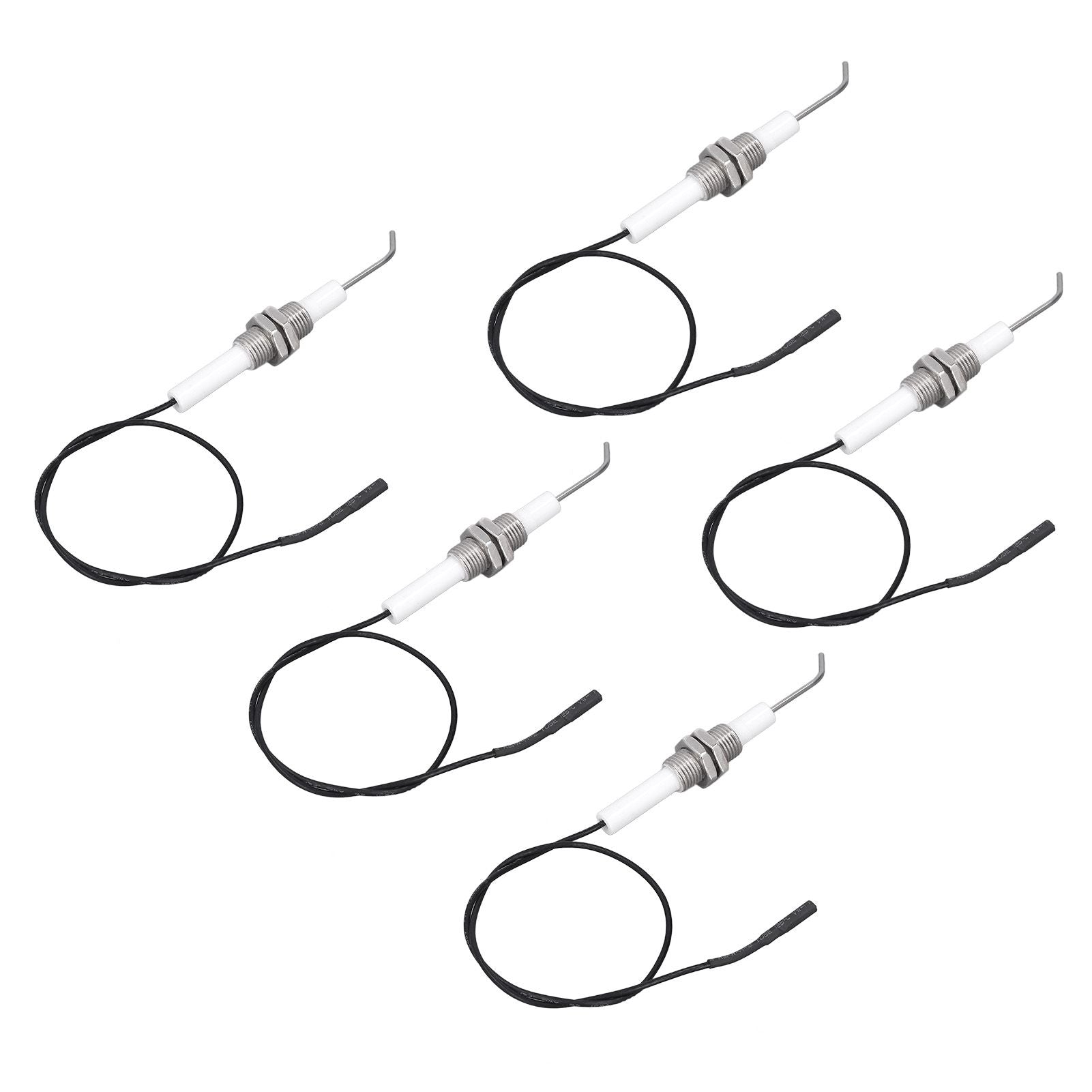5pcs Spark Ignition Electrode Ceramic M10 Furnace Ignition Threaded Electrode for Push Button Piezo Igniter