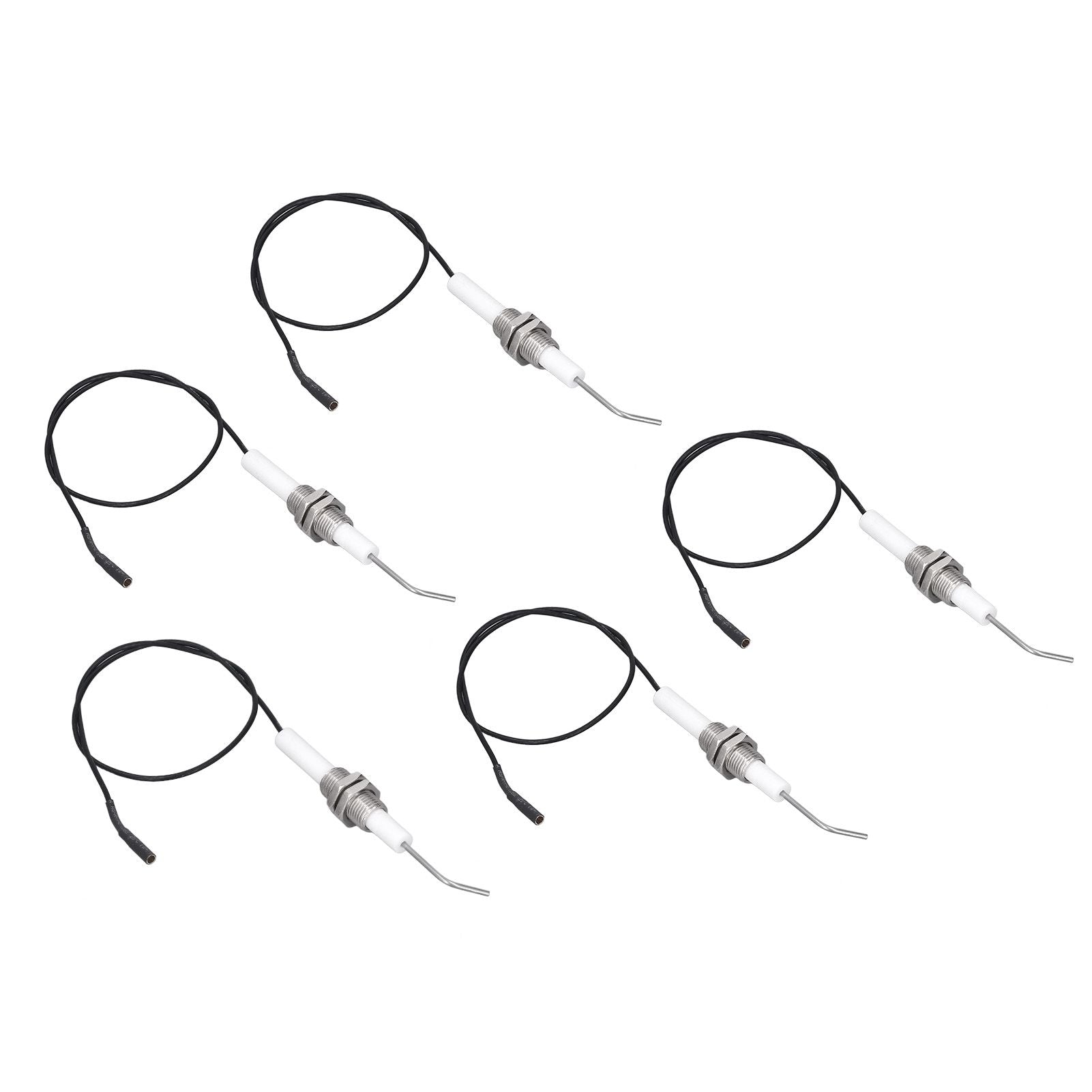 5pcs Spark Ignition Electrode Ceramic M10 Furnace Ignition Threaded Electrode for Push Button Piezo Igniter