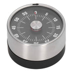 Magnetic Timer Magnet Design Stainless Steel 70db Alert High Accuracy Visual Timer for Kitchen Cooking Management Black