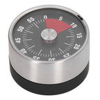 Magnetic Timer Magnet Design Stainless Steel 70db Alert High Accuracy Visual Timer for Kitchen Cooking Management Black