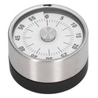 Magnetic Timer Magnet Design Stainless Steel 70db Alert High Accuracy Visual Timer for Kitchen Cooking Management White