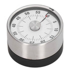 Magnetic Timer Magnet Design Stainless Steel 70db Alert High Accuracy Visual Timer for Kitchen Cooking Management White
