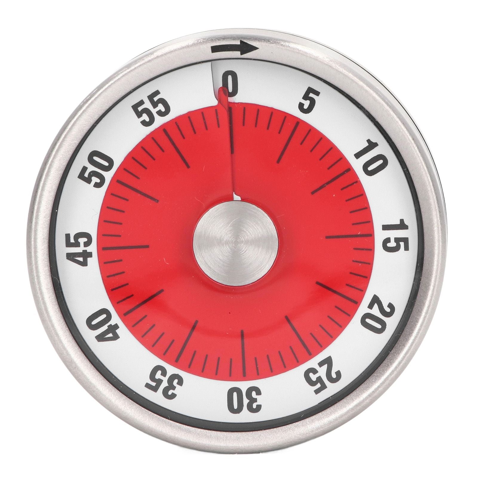 Magnetic Timer Magnet Design Stainless Steel 70db Alert High Accuracy Visual Timer for Kitchen Cooking Management White