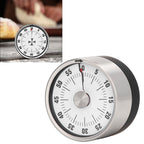 Magnetic Timer Magnet Design Stainless Steel 70db Alert High Accuracy Visual Timer for Kitchen Cooking Management White