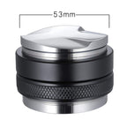 Coffee Leveler Stainless Steel Dual Head Dual Purpose Coffee Distributor for Home Cafe 53mm/2.1in