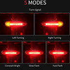 Bicycle Turn Signal Lamp USB Charging Wireless Remote Tail Light Mountain Bike Accessory