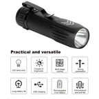 Small Super Bright Flashlight USB Rechargeable Torch Waterproof Adjustable Flashlight