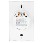 LED Smart Light Switch WiFi Wall Touch 2 Gang for Amazon Alexa Intelligent Voice APP Control AC 95‑250VBlack Cover