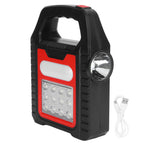 Solar Charging Handheld Flashlight USB Rechargeable Searchlight Reparing Inspection Torch