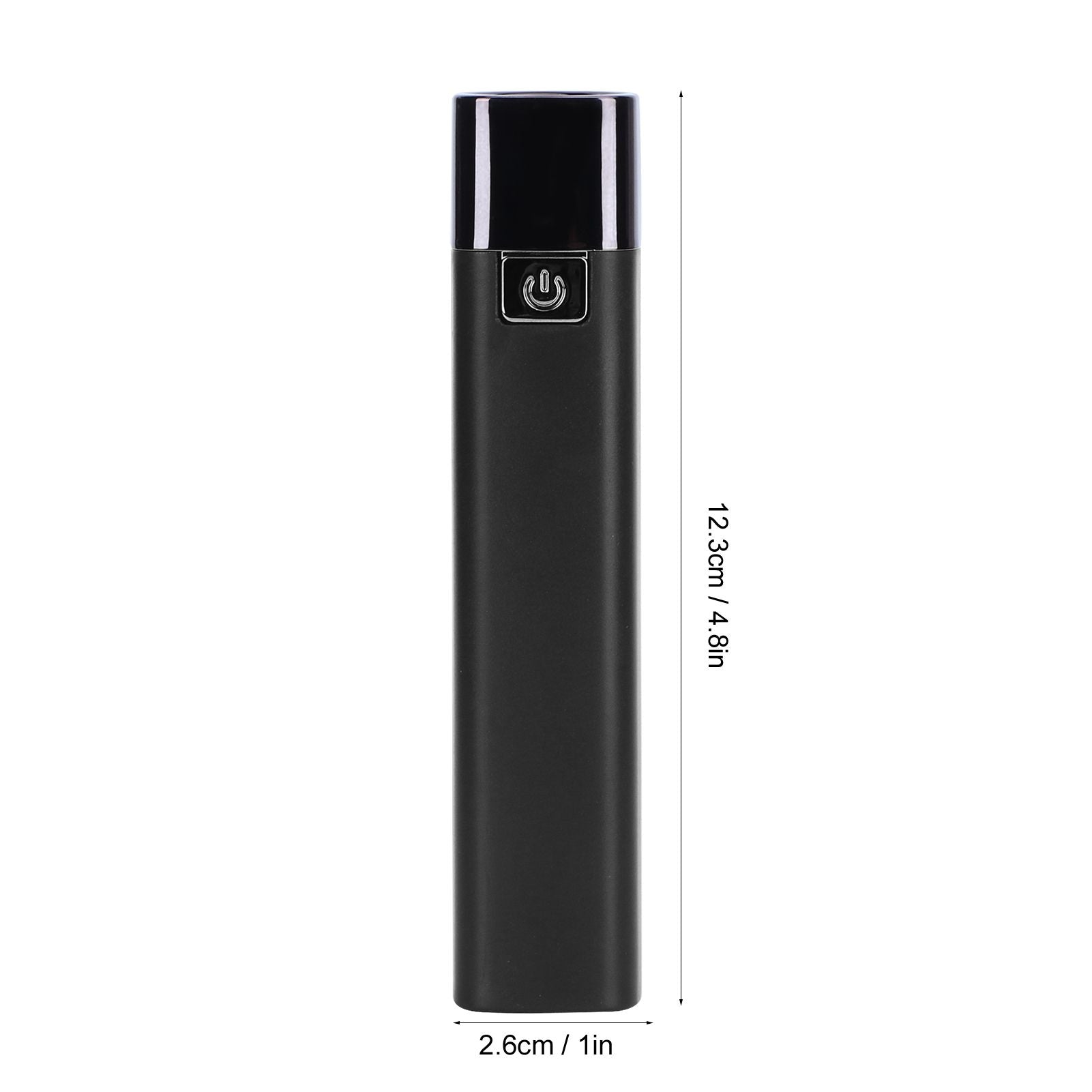Mini Flashlight Strong Light USB Input Output Phone Charging LED MultiFunction Lamp(Black )