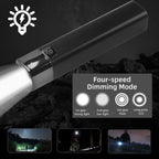 Mini Flashlight Strong Light USB Input Output Phone Charging LED MultiFunction Lamp(Black )