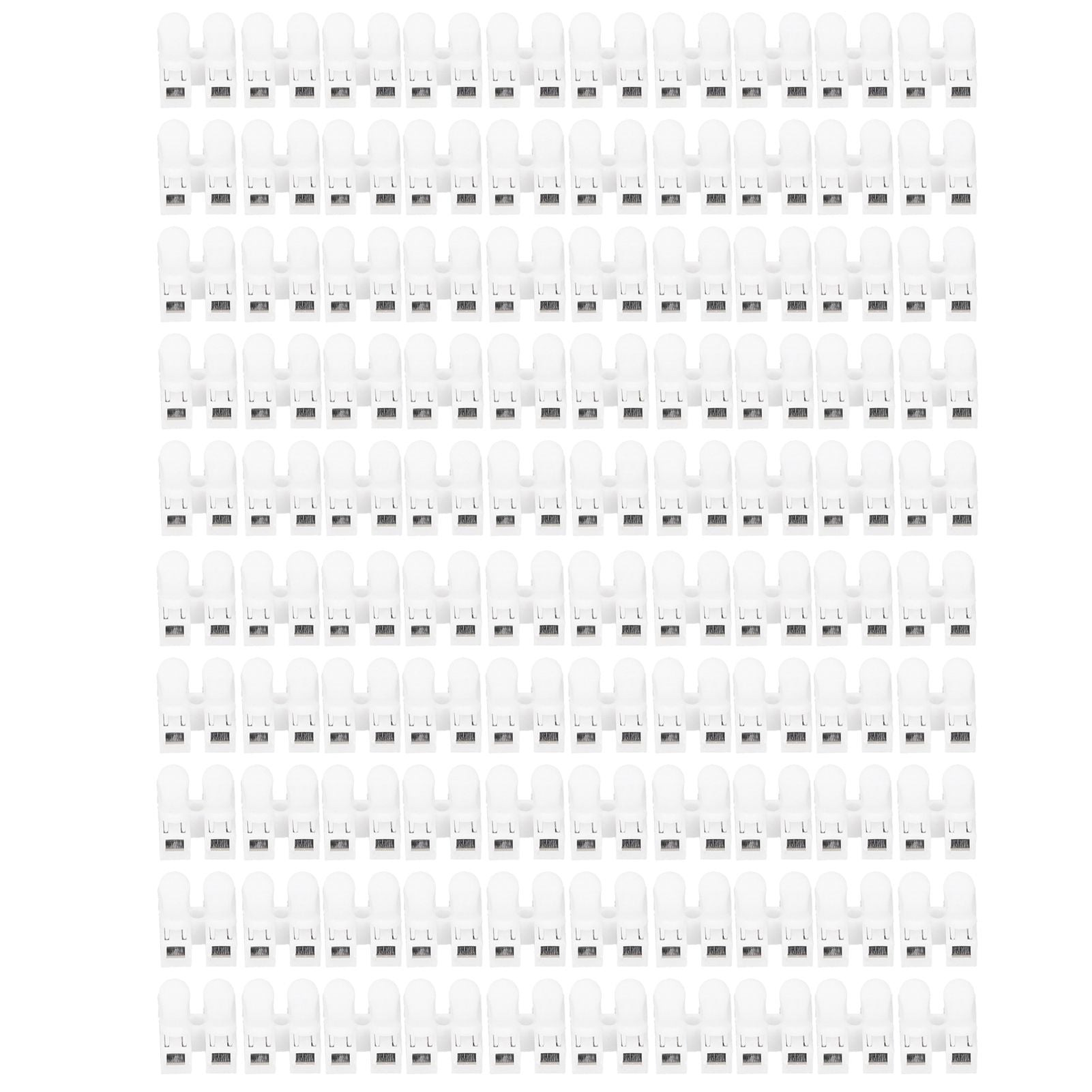 100pcs CH‑2 Connectors for LED Ceiling Light Flame Retardant 2 Port Press Terminal