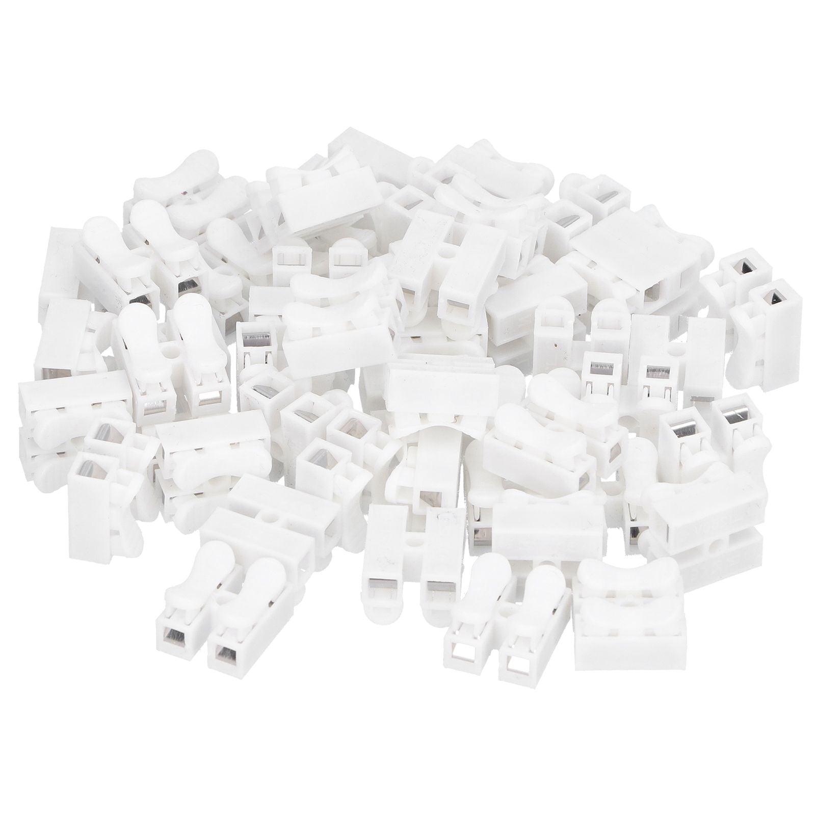100pcs CH‑2 Connectors for LED Ceiling Light Flame Retardant 2 Port Press Terminal
