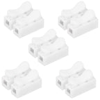 100pcs CH‑2 Connectors for LED Ceiling Light Flame Retardant 2 Port Press Terminal