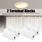 100pcs CH‑2 Connectors for LED Ceiling Light Flame Retardant 2 Port Press Terminal